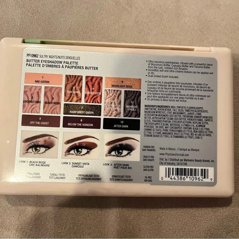 NIB Physicians Formula Murumuru Butter Eyeshadow Palette in Tropical Days